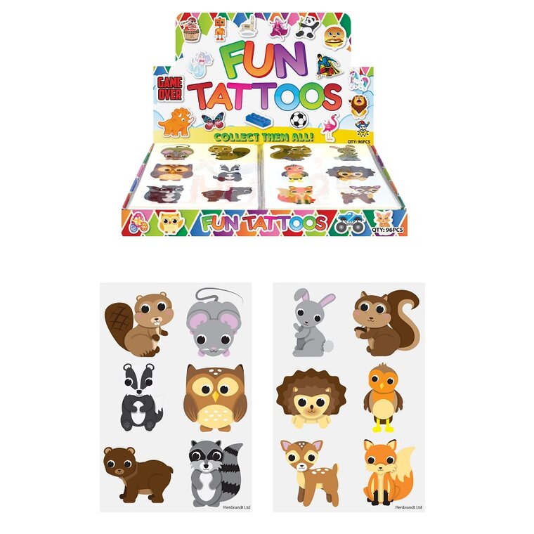 Product Image for Tatuoinnit metsäeläimillä 6 kpl