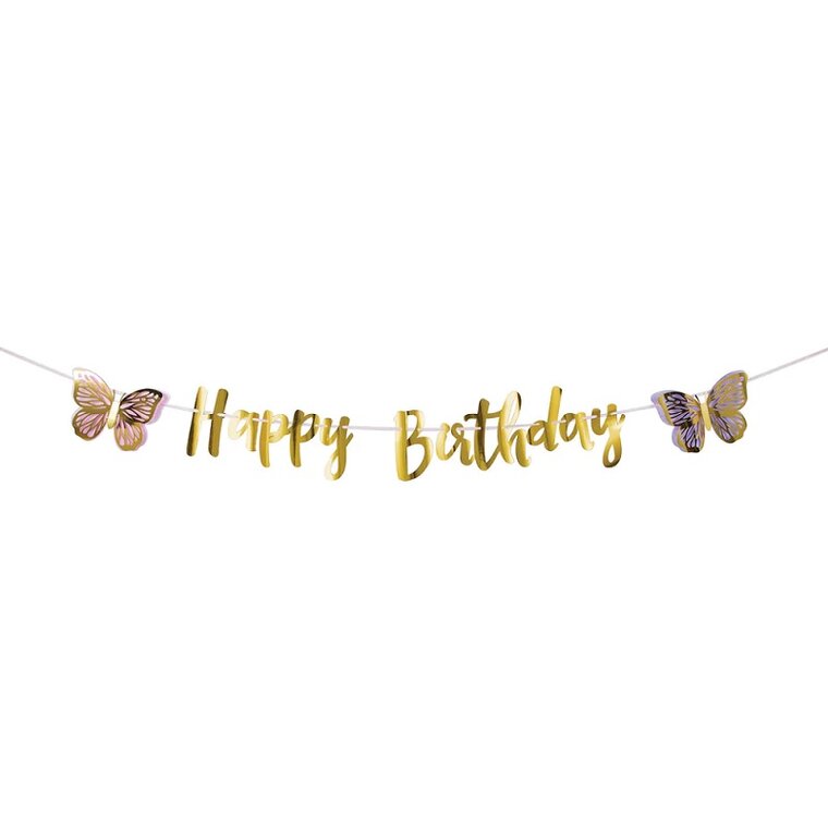 Product Image for Hohtava Perhonen - Viirinauha Happy Birthday 210 cm