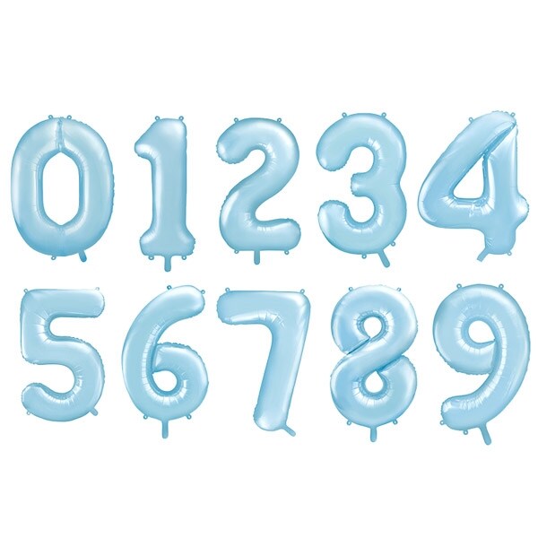 Product Image for Numeroilmapallot, Pastellinsininen 86 cm
