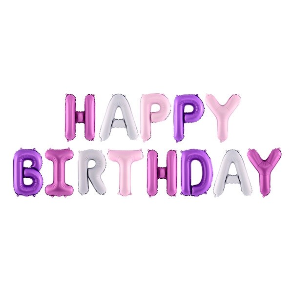Product Image for Ilmapalloviiri Happy Birthday Pastelli 340 cm