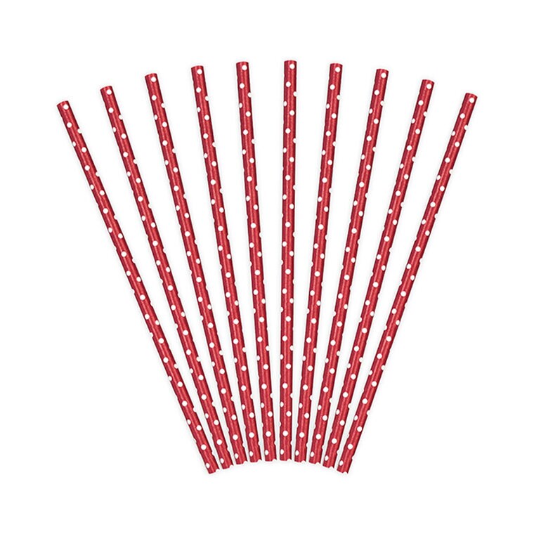 Product Image for Juomapillit - Punainen/Valkoinen Pilkulliset 10 kpl