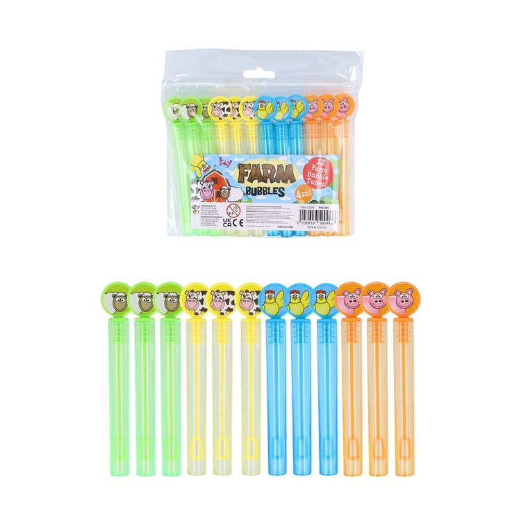 Product Image for Saippuakuplat Maatilan eläimet 12 kpl