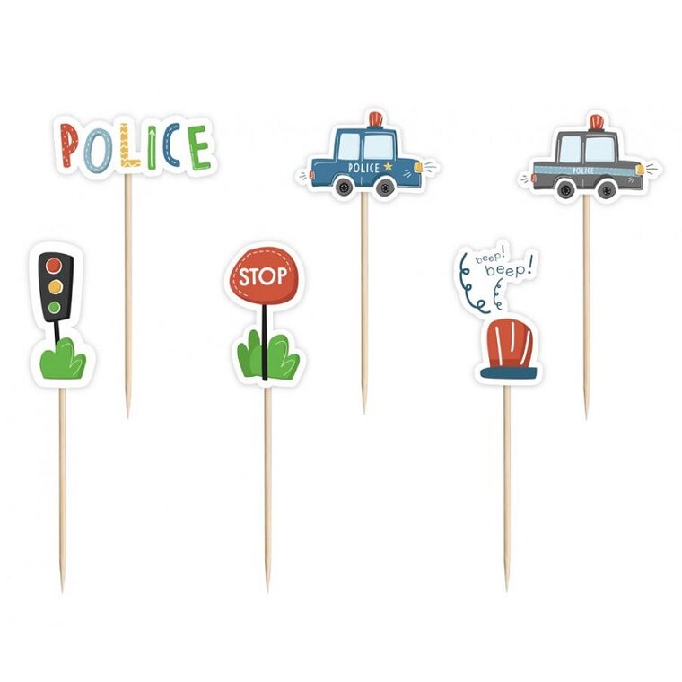 Product Image for Police - Cake Toppers 6 kpl