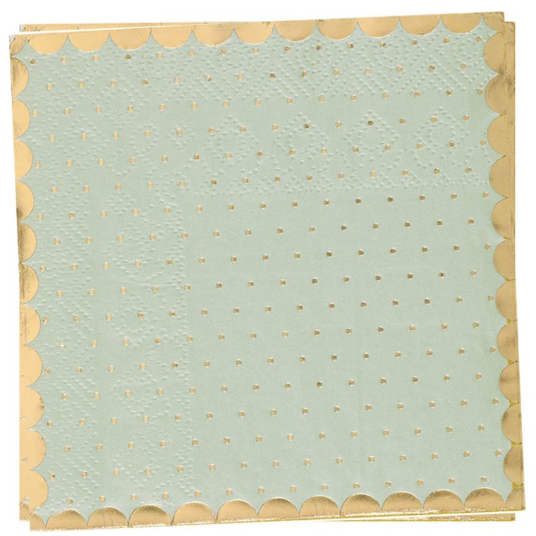 Product Image for Servetit - Pilkullinen Oliivinvihreä/Kulta20 kpl