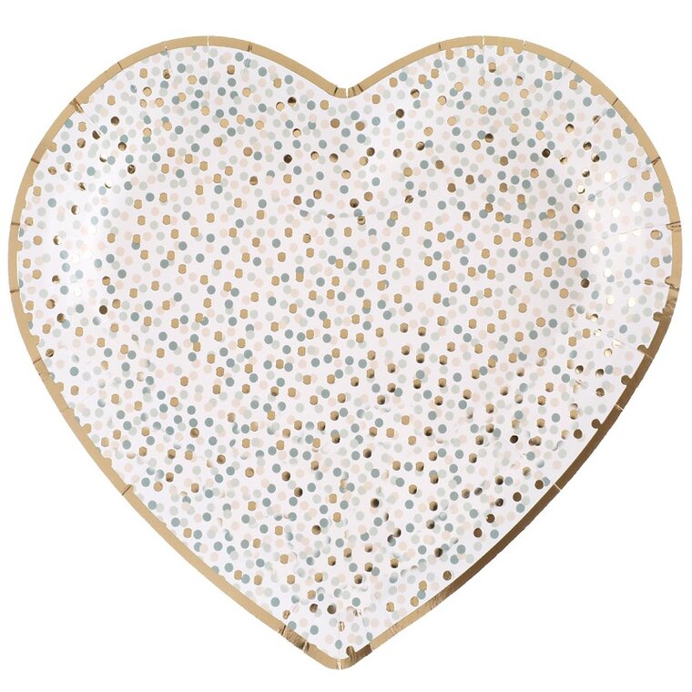 Product Image for Baby Boy Dots - Sydämenmuotoiset lautaset 10 kpl