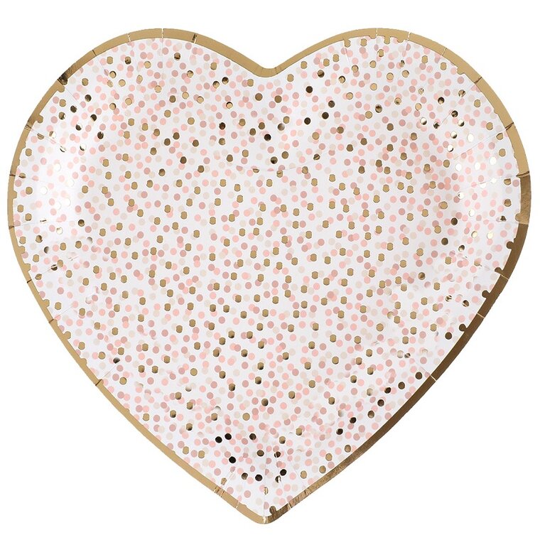 Product Image for Baby Girl Dots - Sydämenmuotoiset lautaset 10 kpl