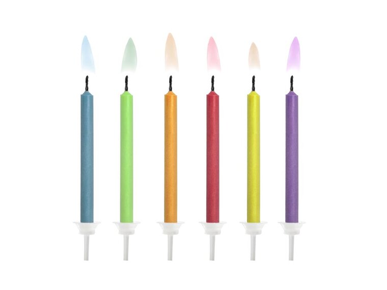 Product Image for Kakkukynttilät värillisillä liekeillä 6 kpl