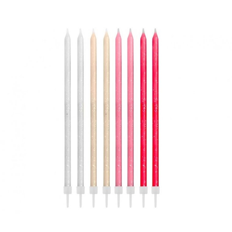 Product Image for Glitteri Kakkukynttilä - Pinkki mix 24 kpl