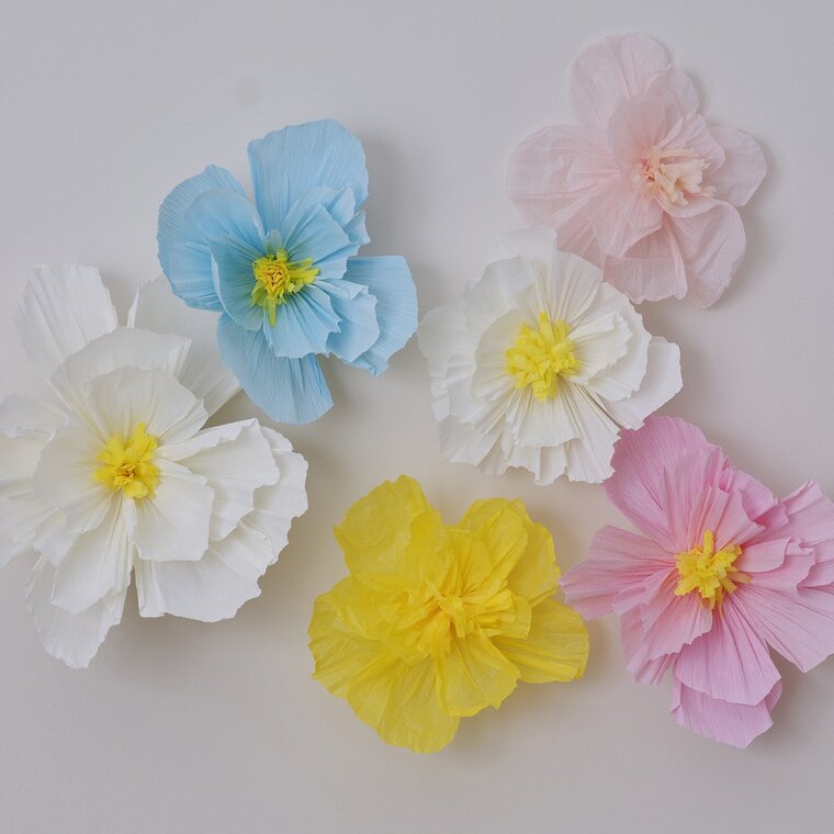 Product Image for Silkkipaperista valmistetut koristekukat 6 kpl