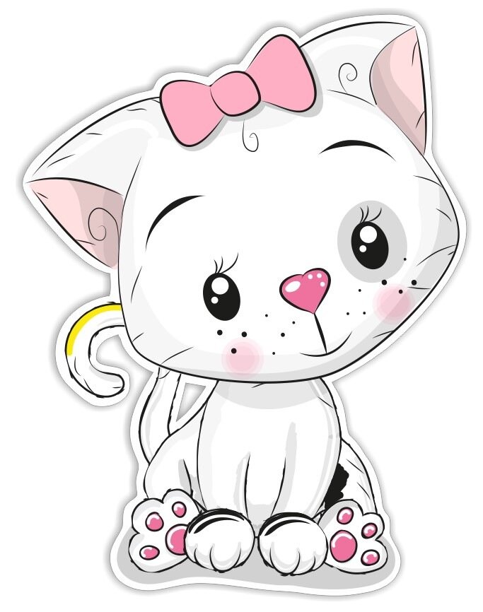 Product Image for Kissa Seinäkoriste lastenhuoneeseen 3D