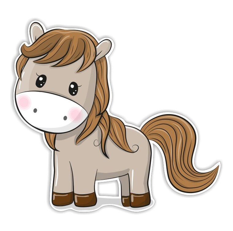 Product Image for Hevonen seinäkoriste lastenhuoneeseen 3D