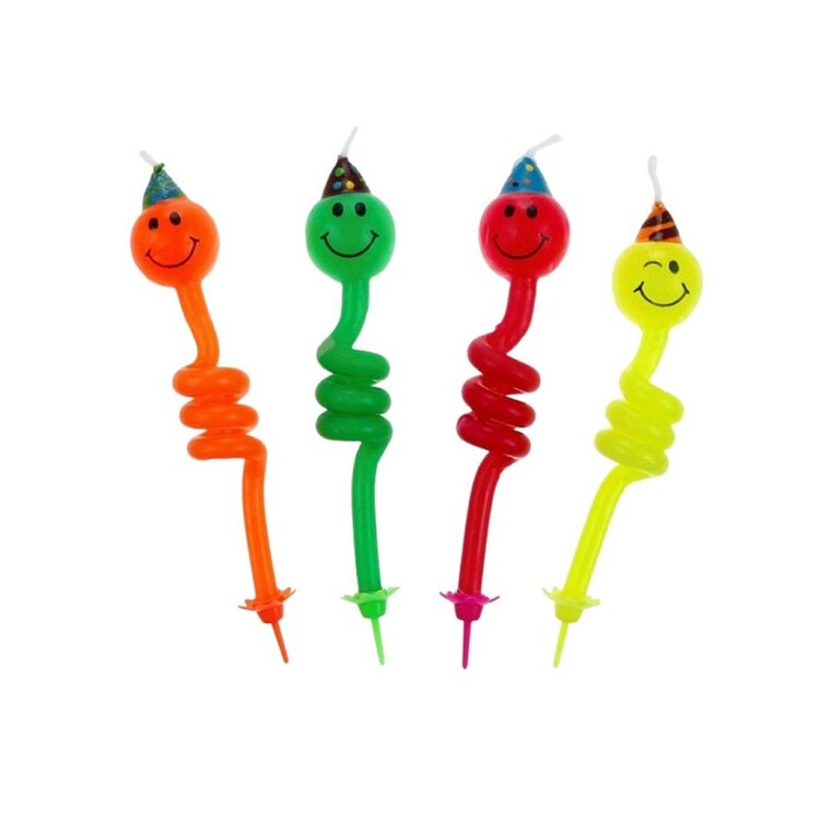 Product Image for Kakkukynttilä - Spiraali Smiley 4 kpl