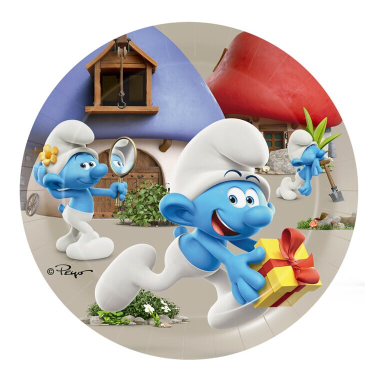 Product Image for Smurffit - Lautaset, 18 cm 8 kpl