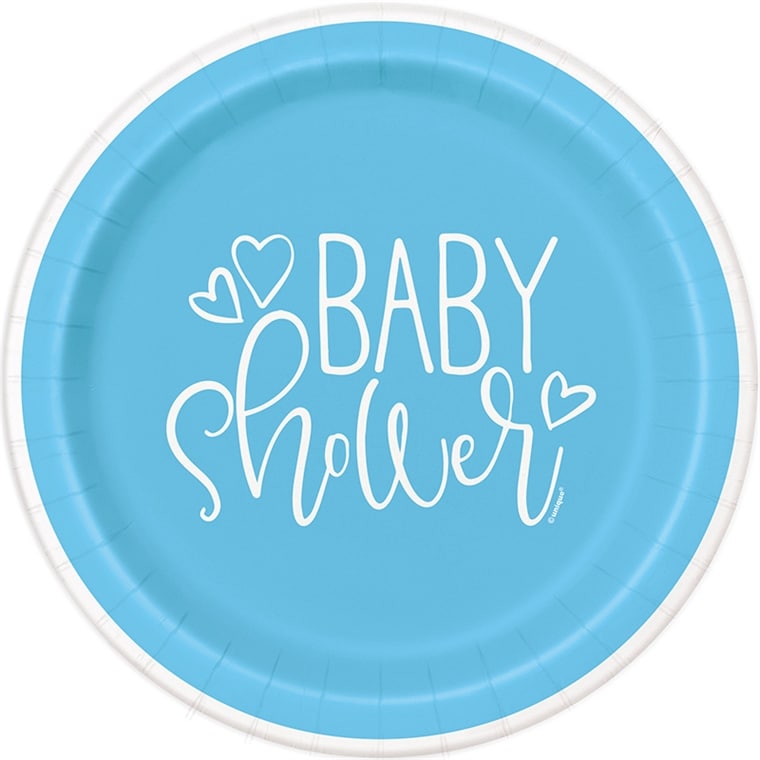 Product Image for Blue Heart Babyshower - Lautaset 8 kpl