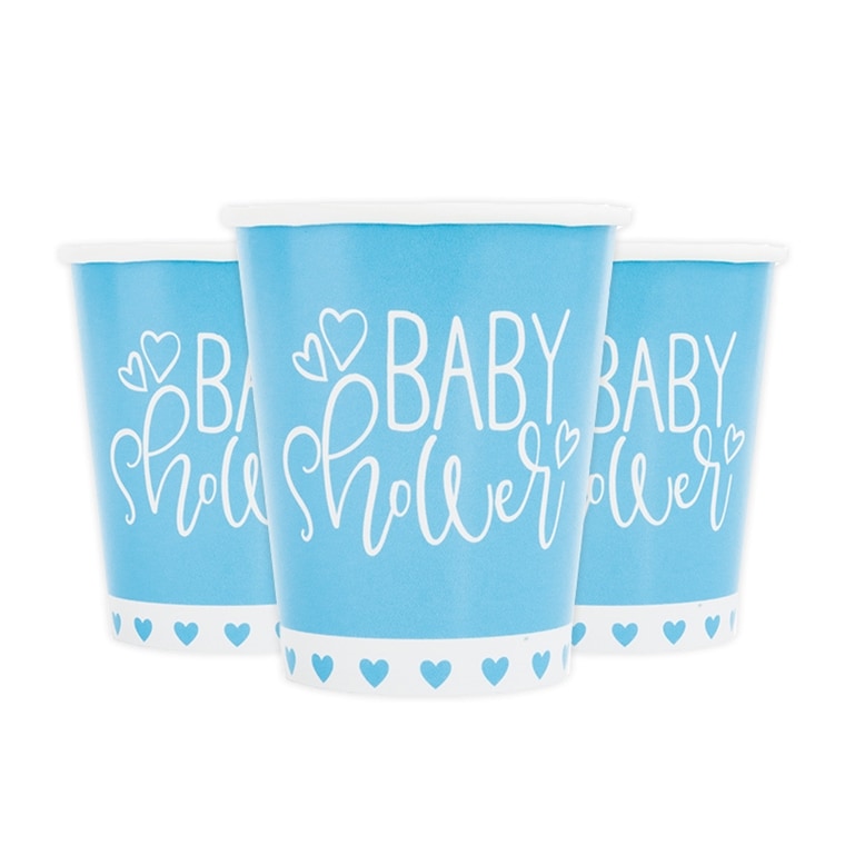 Product Image for Blue Heart Babyshower - Pahvimukit 8 kpl