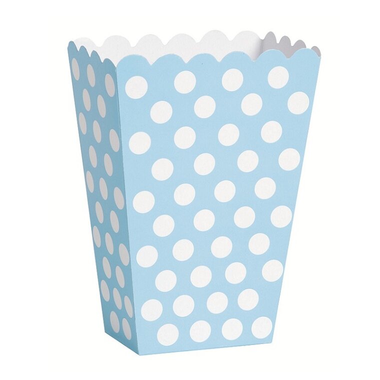 Product Image for Popcornrasia - Vaaleansininen valkopilkullinen 8 kpl