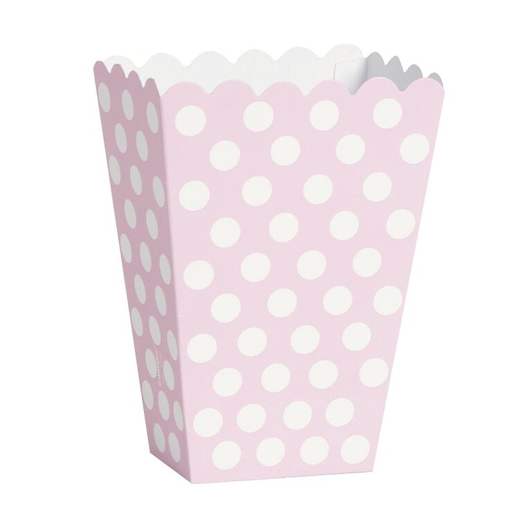 Product Image for Popcornrasia - Vaaleanpunainen, valkopilkullinen 8 kpl