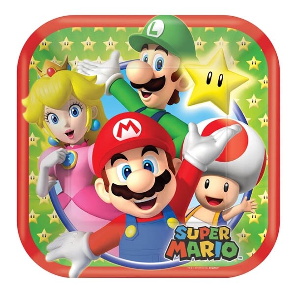 Product Image for Super Mario Bros - Lautaset 18 cm 8 kpl