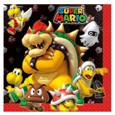 Product Image for Super Mario Bros - Servetit 16 kpl