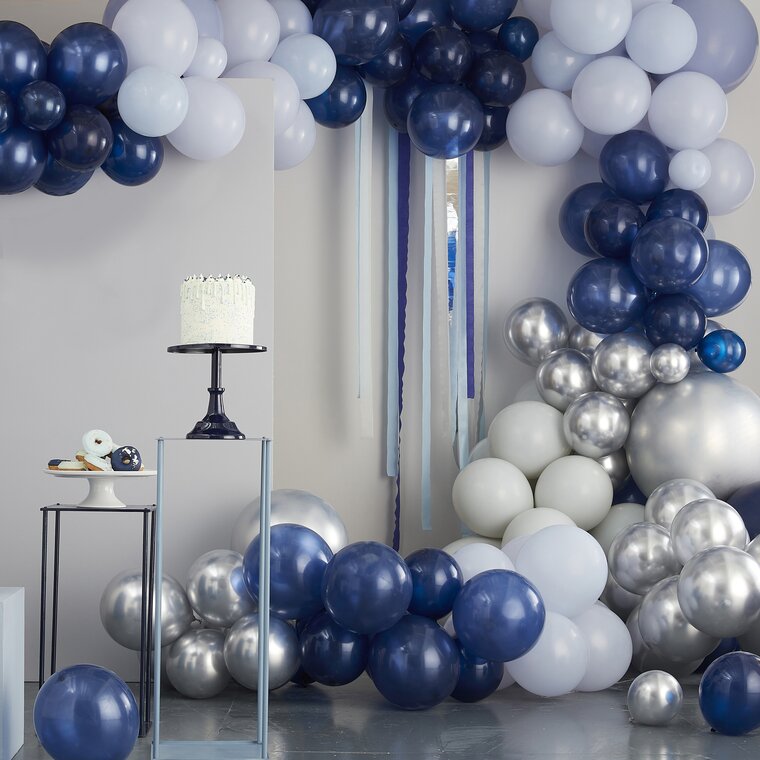 Product Image for DIY Deluxe Ilmapallokaari - Hopea, sininen ja tummansininen