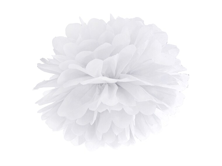 Product Image for Pom Pom Koriste, Valkoinen 25 cm