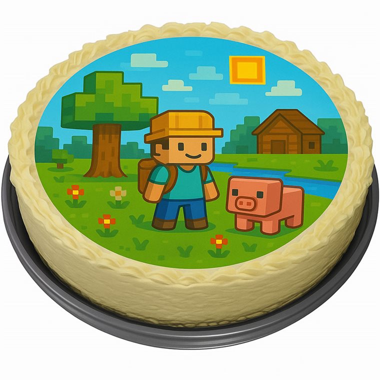 Product Image for Pixelimaailma Kakkukuva Sokerimassa 20 cm