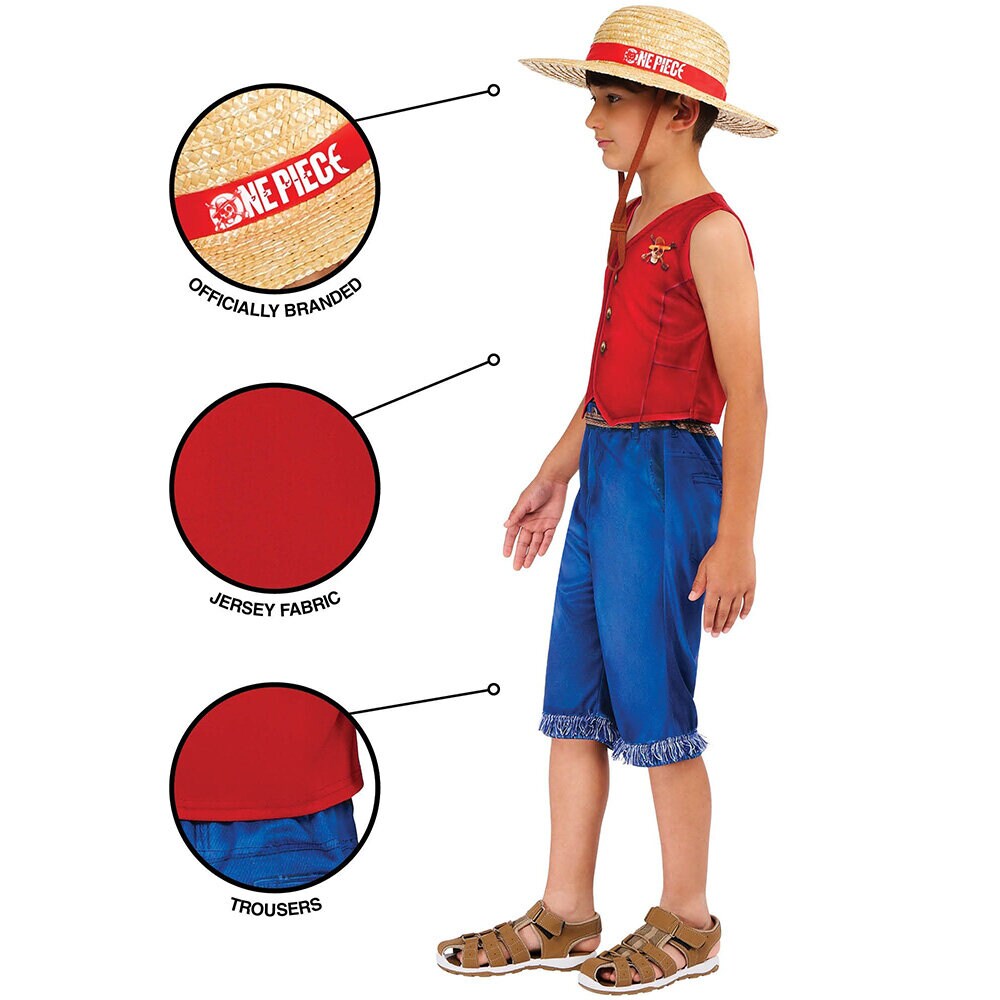 One Piece Luffy Naamiaisasu 7-8-vuotiaille