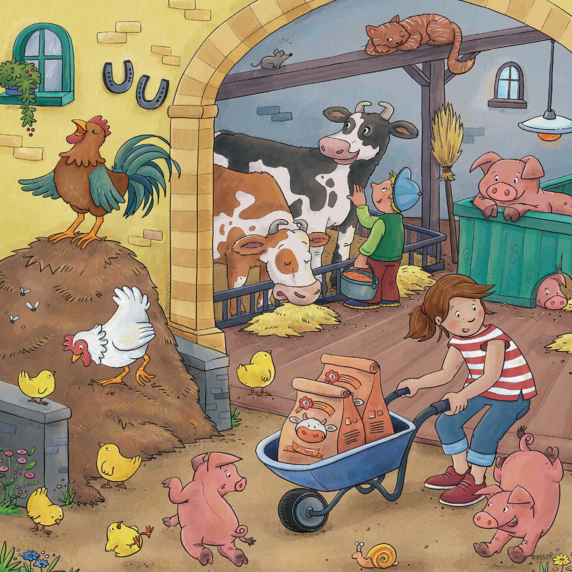 Ravensburger Palapeli, On the Farm  3x49 palaa