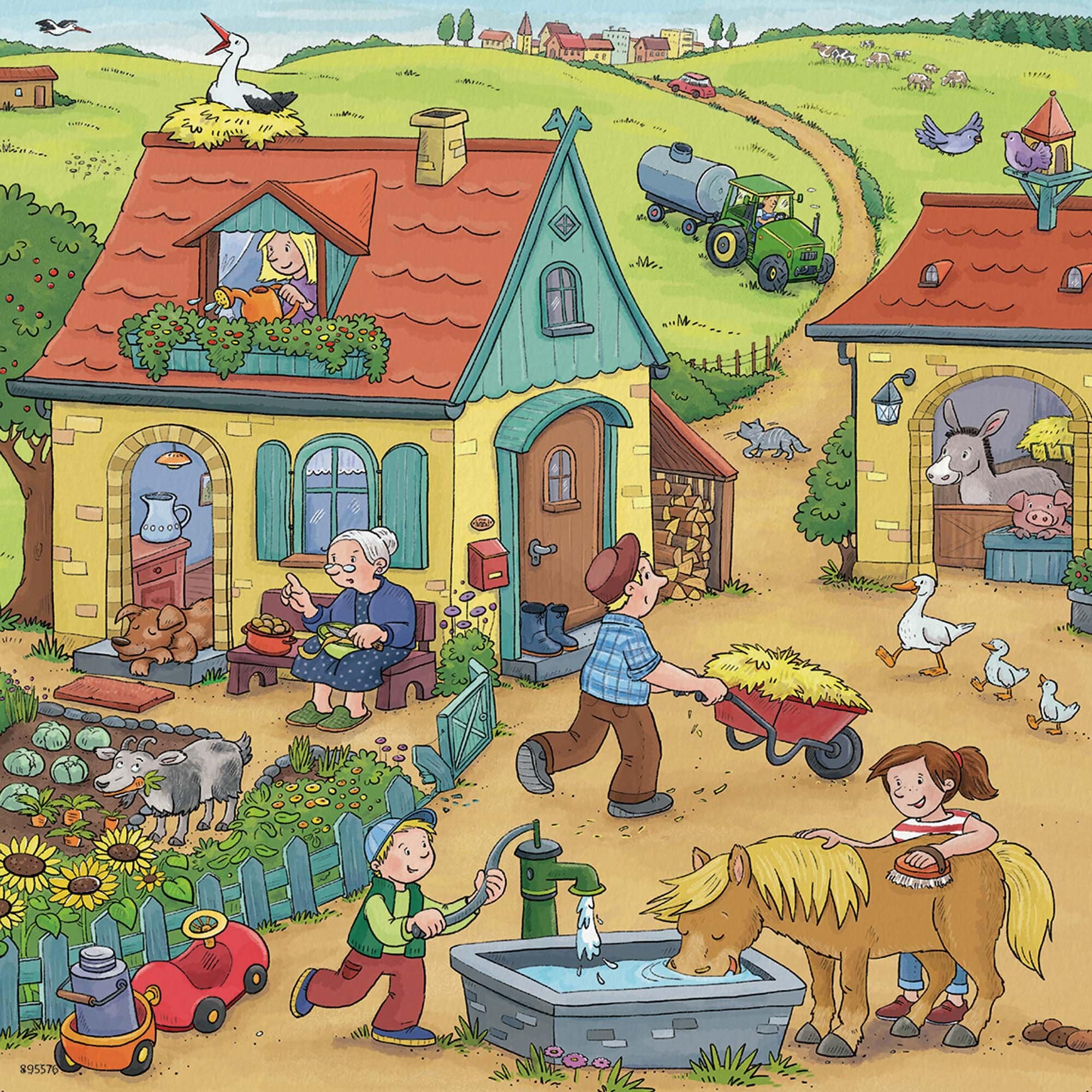 Ravensburger Palapeli, On the Farm  3x49 palaa