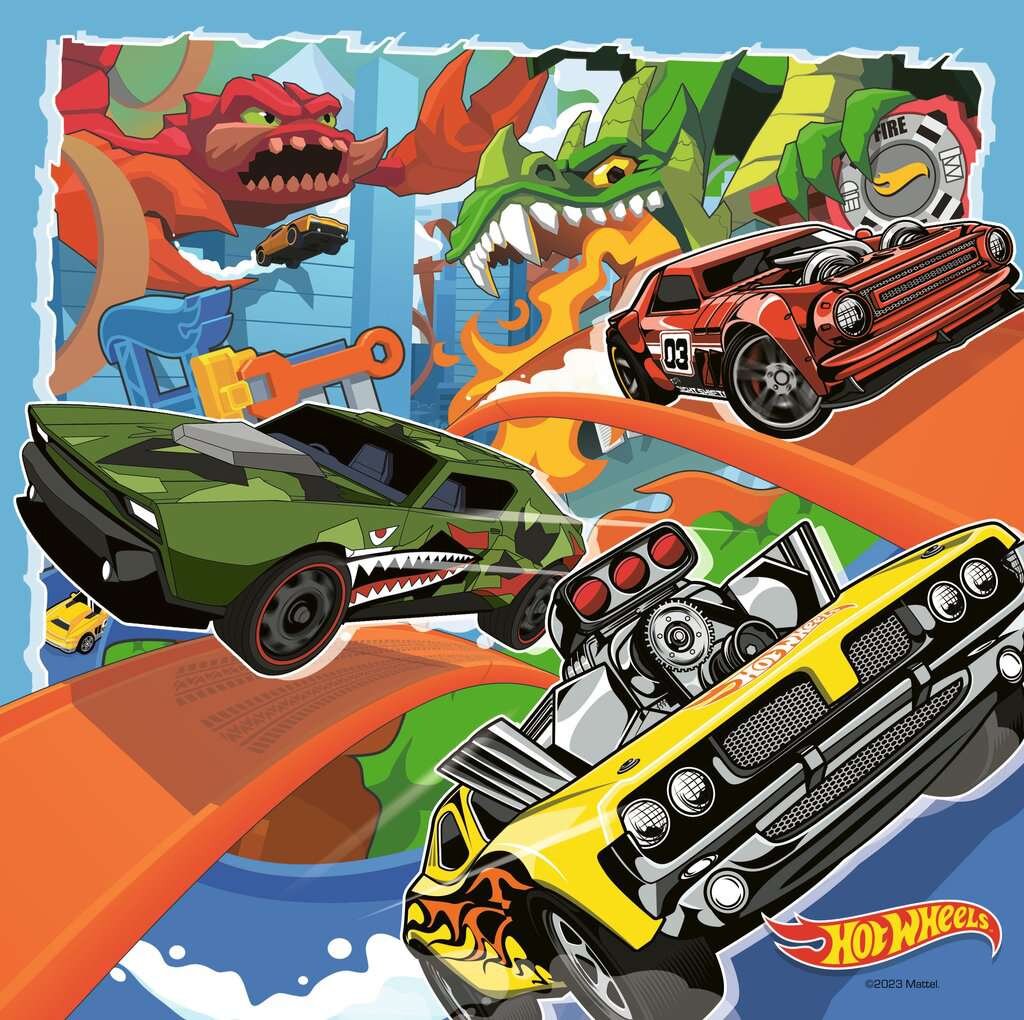 Ravensburger Palapeli - Hot Wheels 3x49 palaa