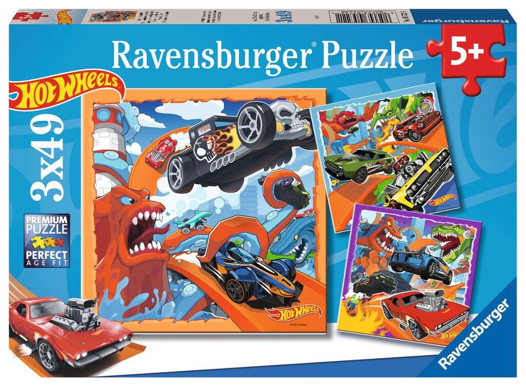 Ravensburger Palapeli - Hot Wheels 3x49 palaa