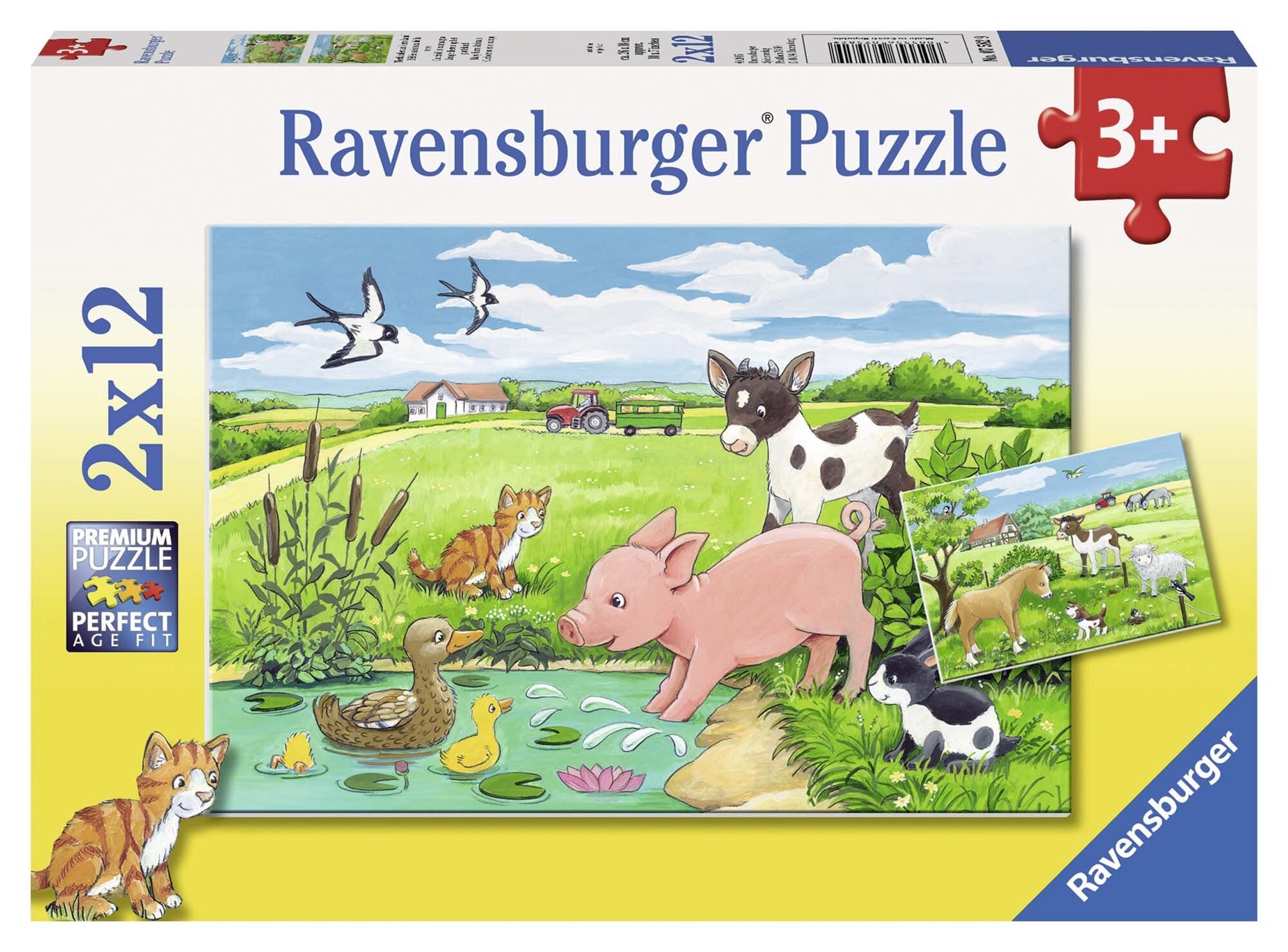 Ravensburger Palapeli, Baby Farm Animals 2x12 palaa