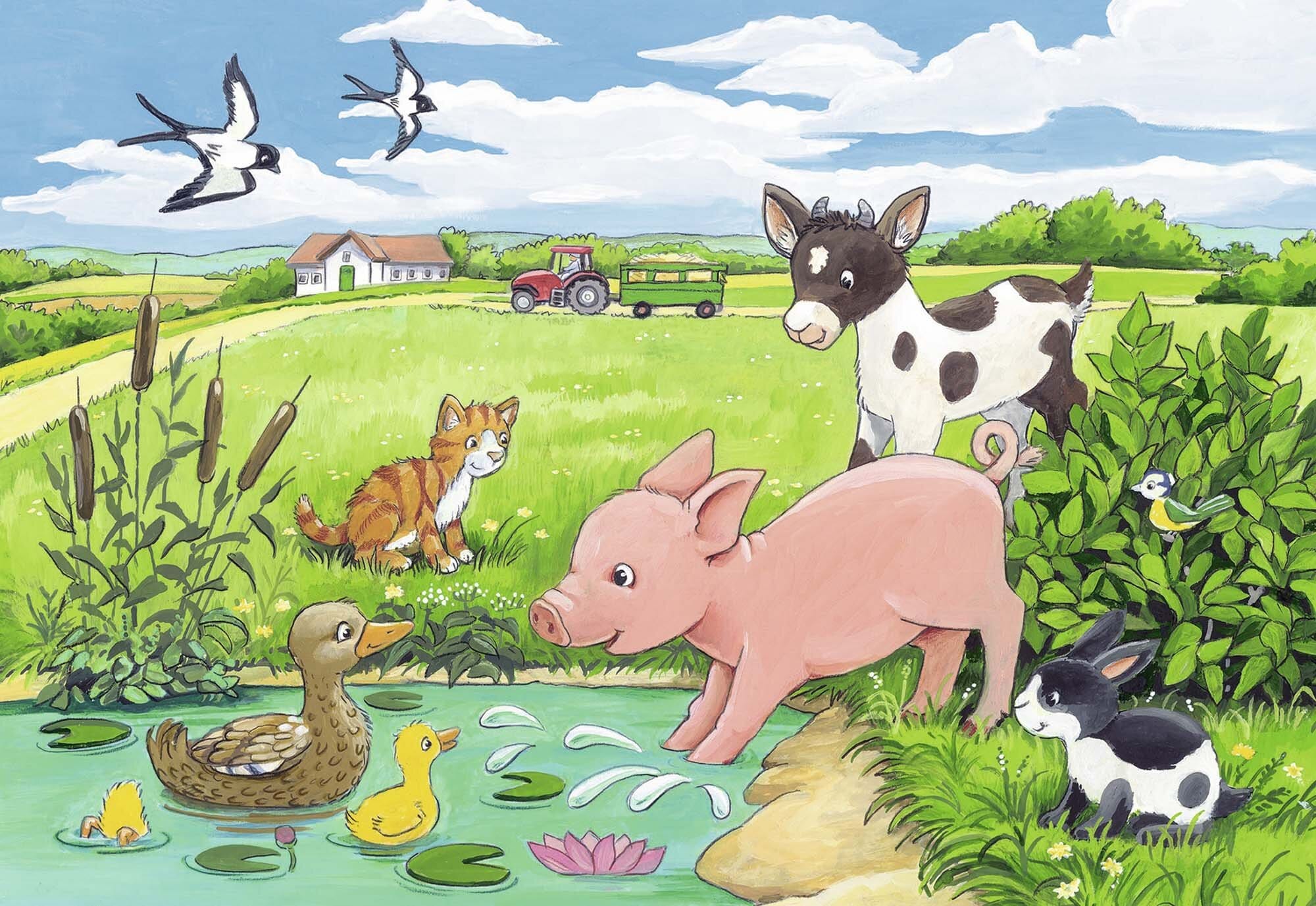 Ravensburger Palapeli, Baby Farm Animals 2x12 palaa