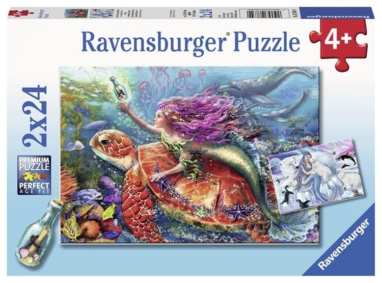 Ravensburger Palapeli, Mermaid Adventures 2x24 palaa