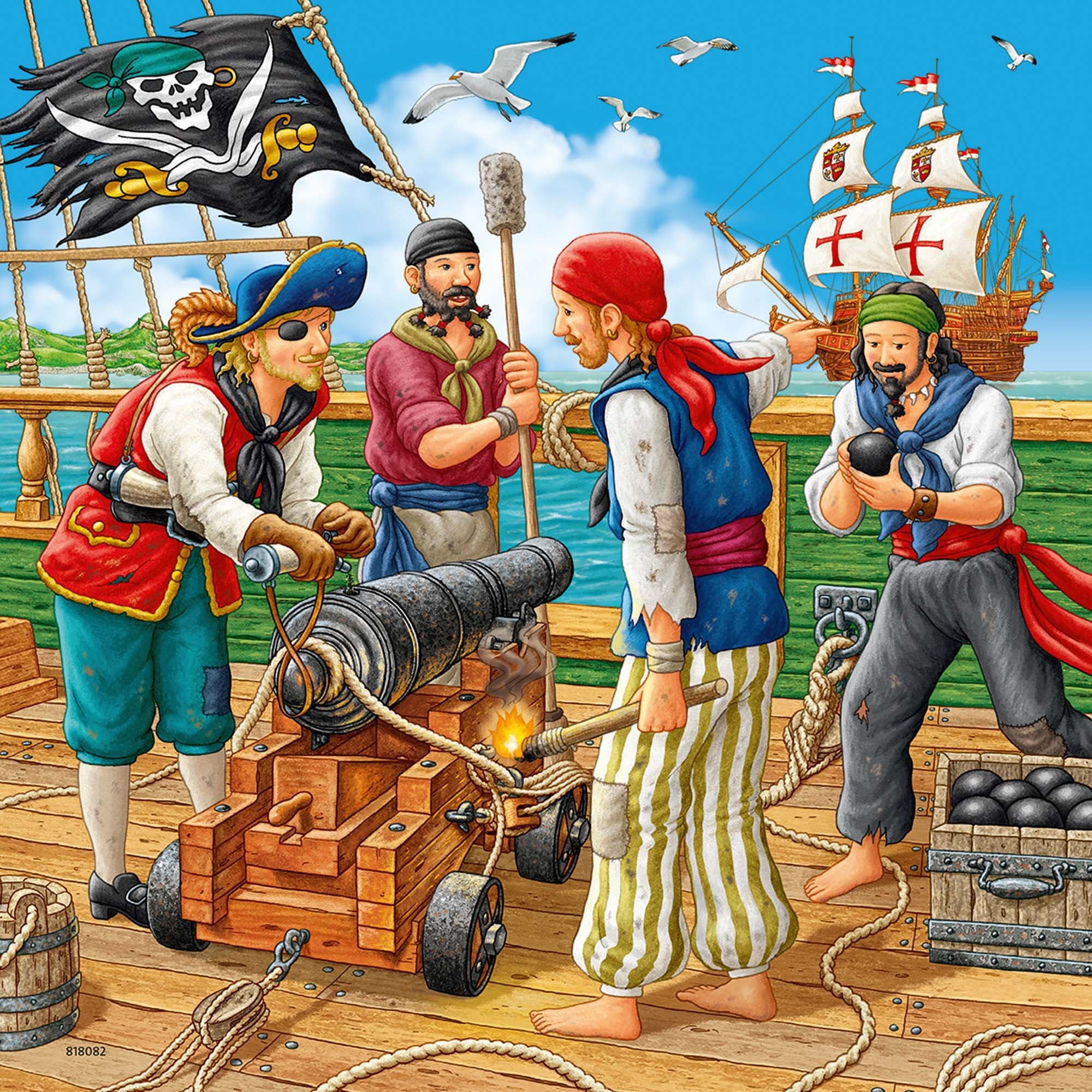 Ravensburger Palapeli, Adventure on the High Seas 3x49 palaa