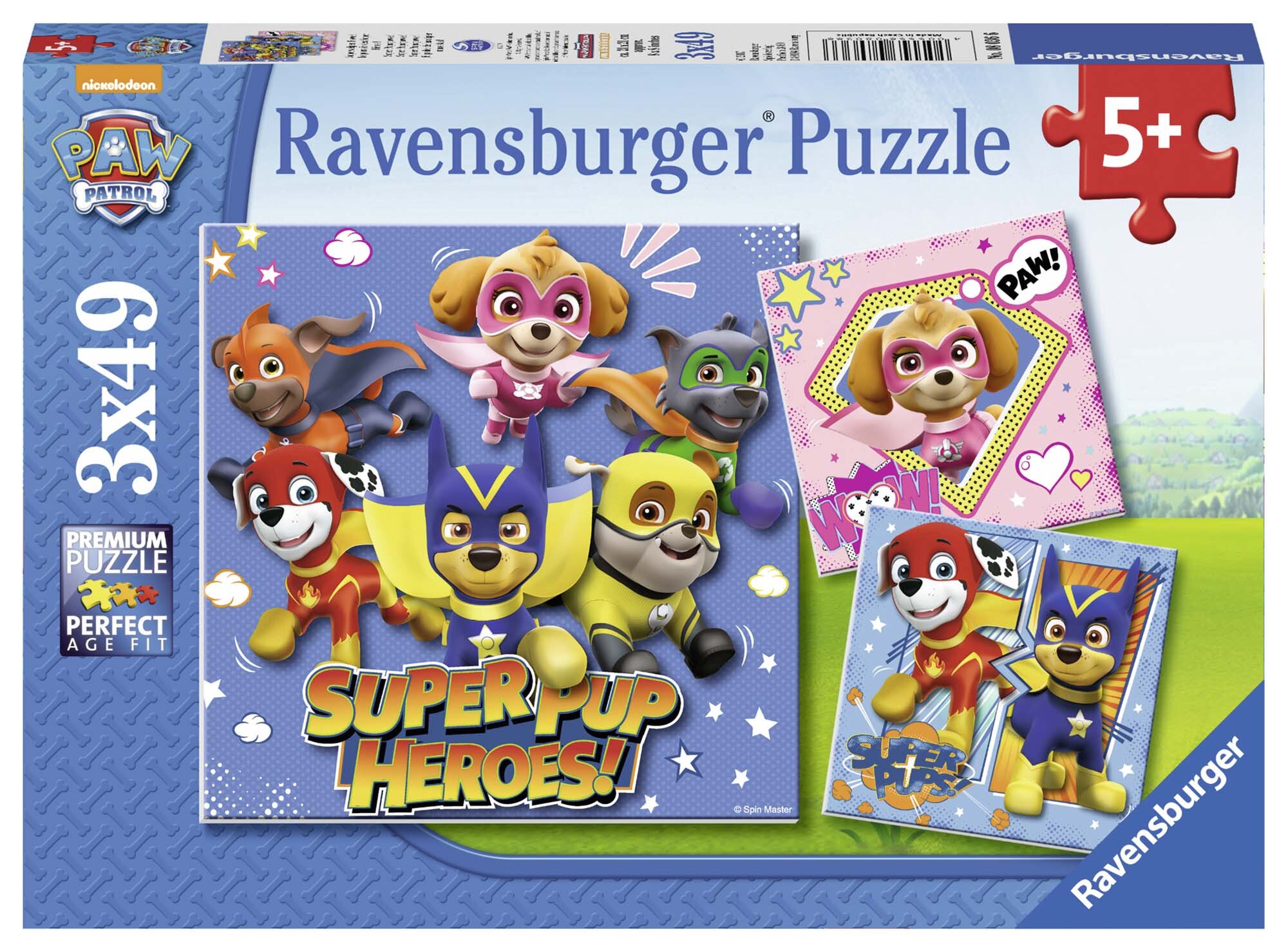 Ravensburger Palapeli, Paw Patrol 3x49 palaa