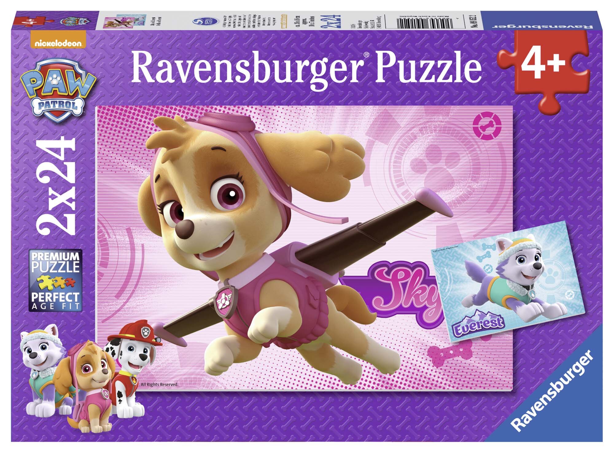 Ravensburger Palapeli, Paw Patrol Skye & Everest 2x24 palaa