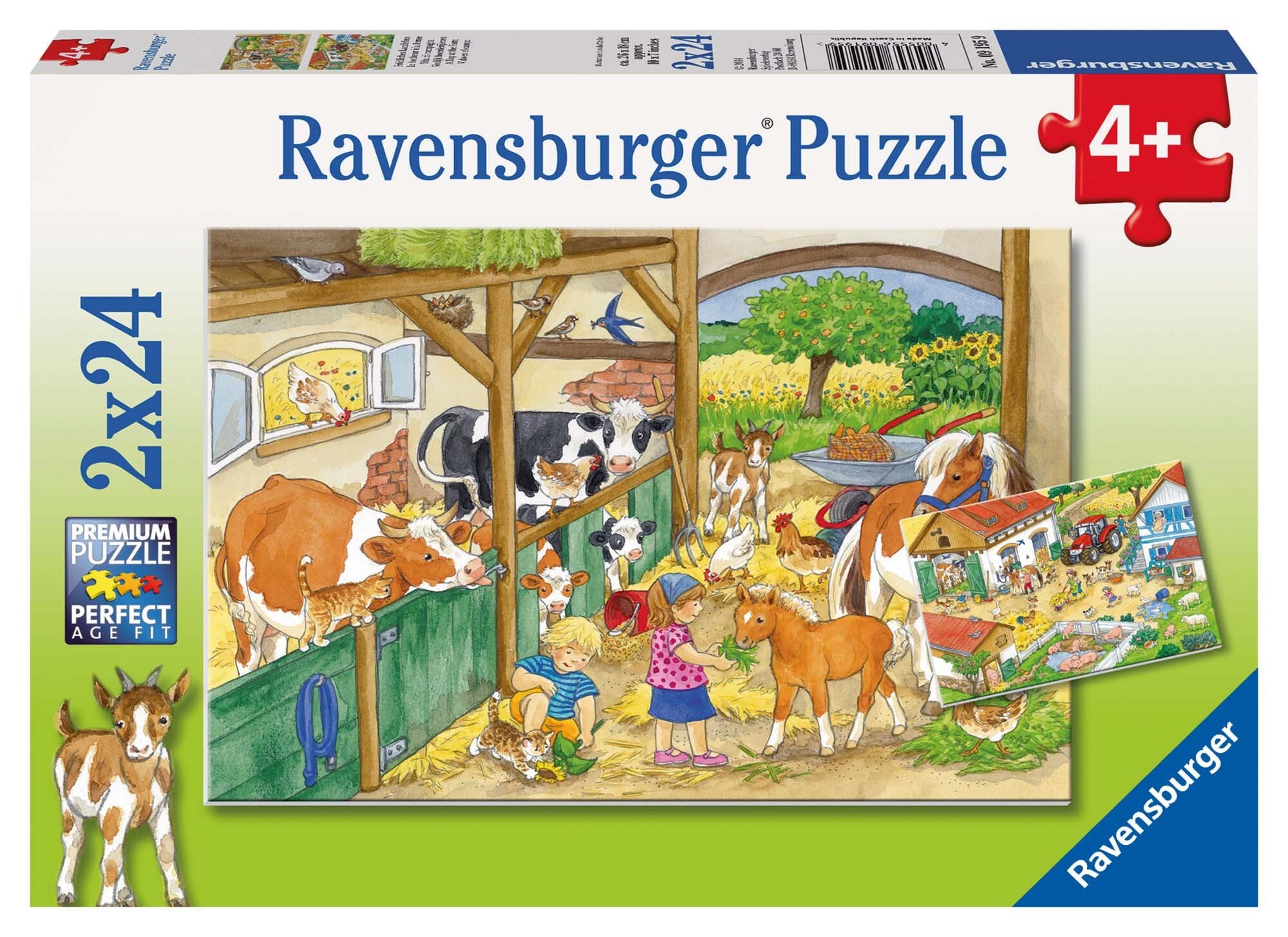 Ravensburger Palapeli, A Day at the Farm 2x24 palaa