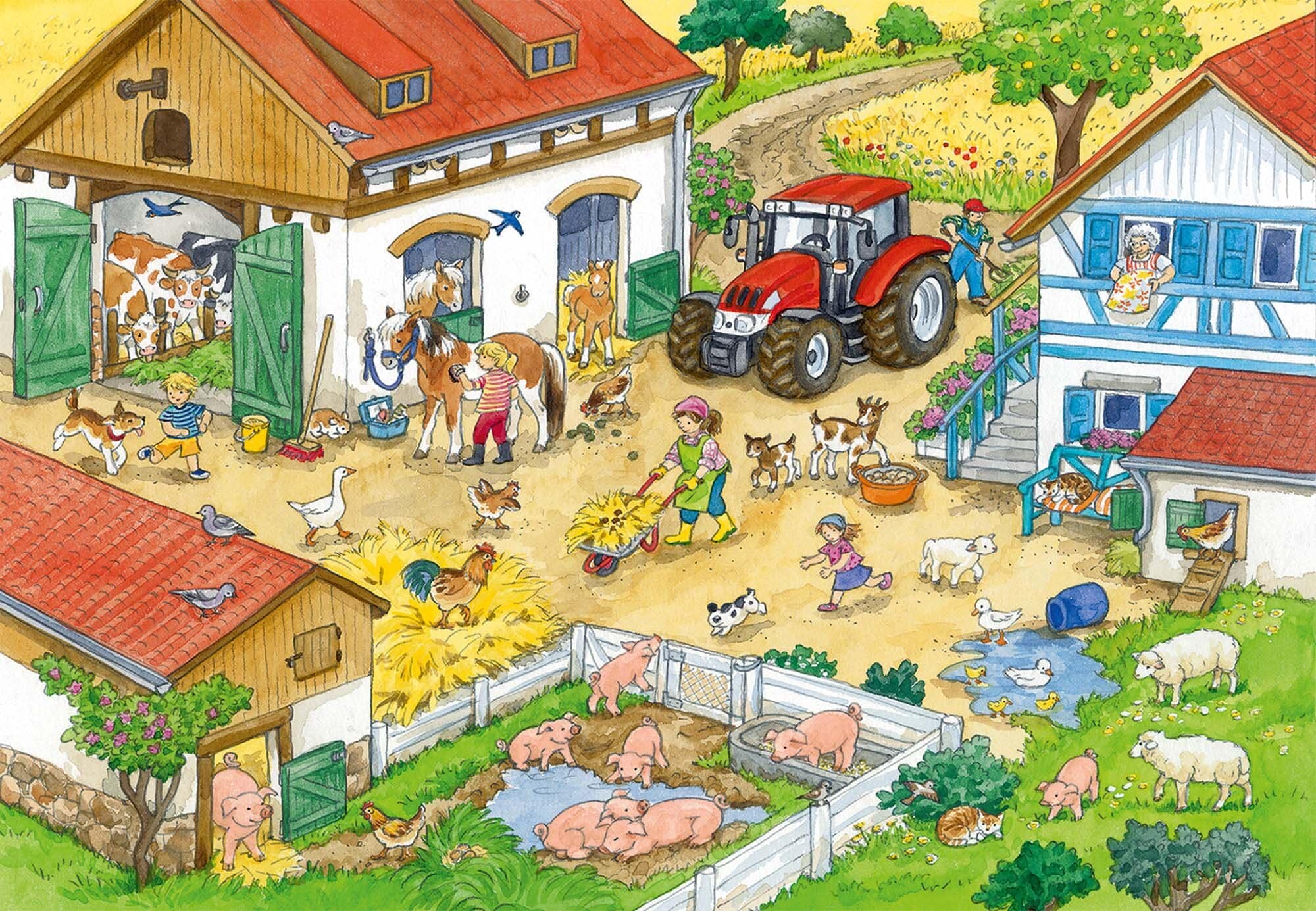 Ravensburger Palapeli, A Day at the Farm 2x24 palaa