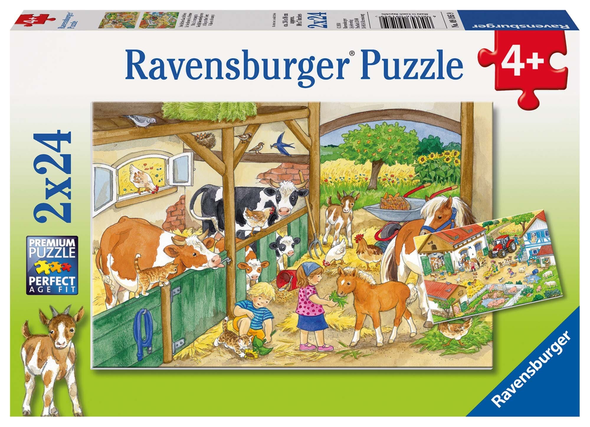 Ravensburger Palapeli, A Day at the Farm 2x24 palaa