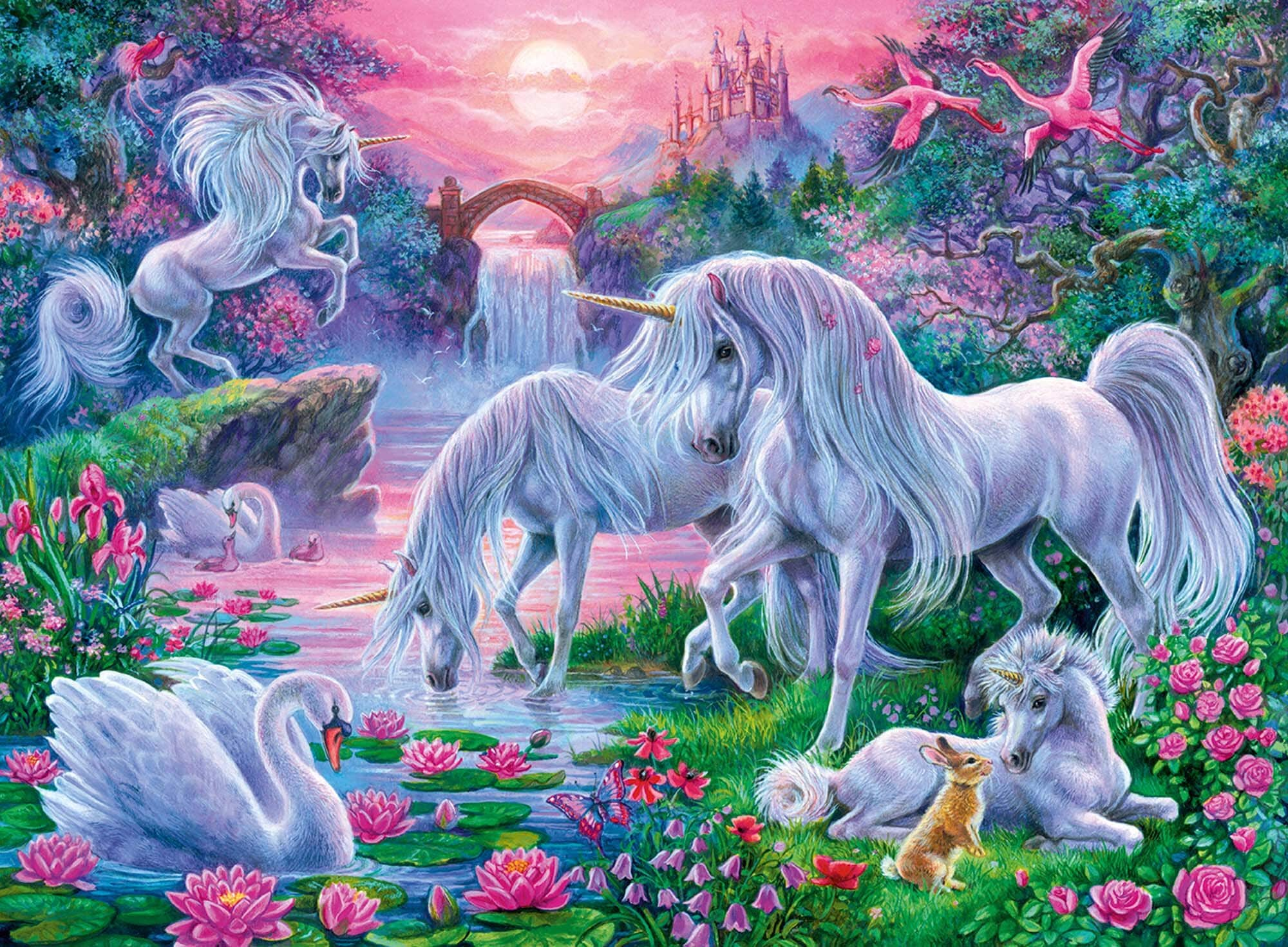 Ravensburger Palapeli, Unicorns in the Sunset Glow 150 palaa XXL