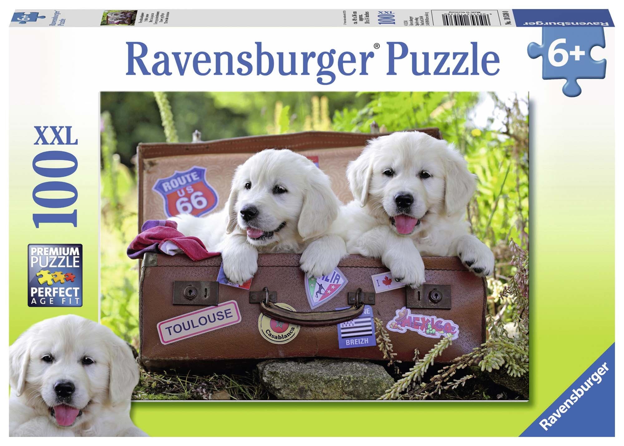 Ravensburger Palapeli, Traveling Pups 100 palaa XXL