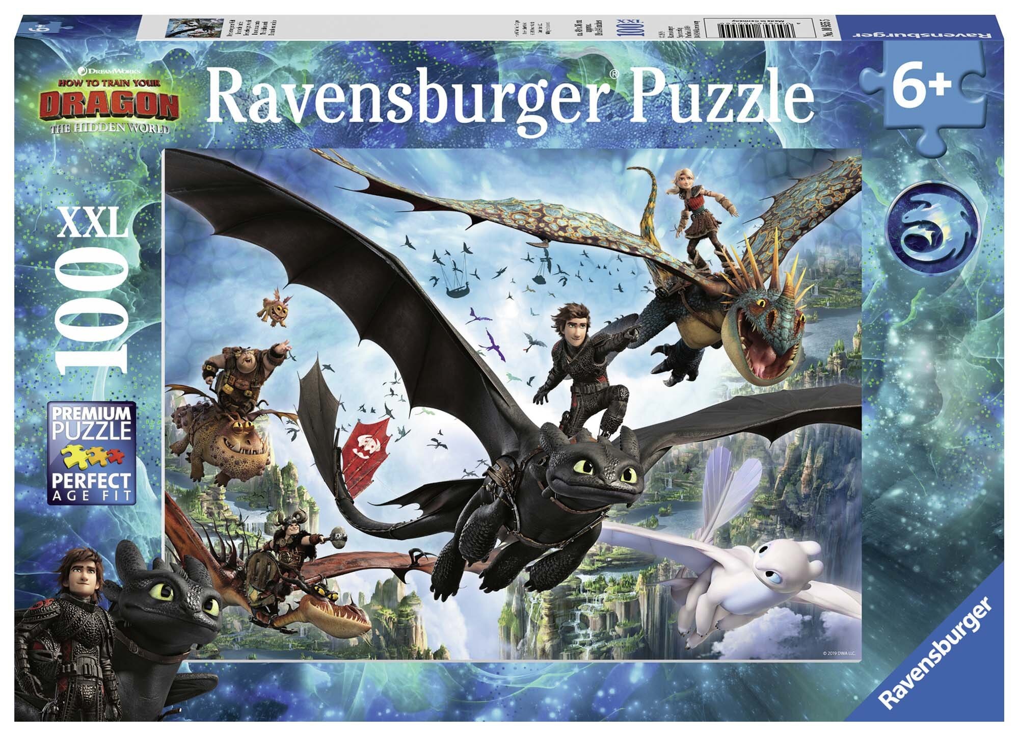 Ravensburger Palapeli, Dragons 3 - The Hidden World! 100 palaa XXL