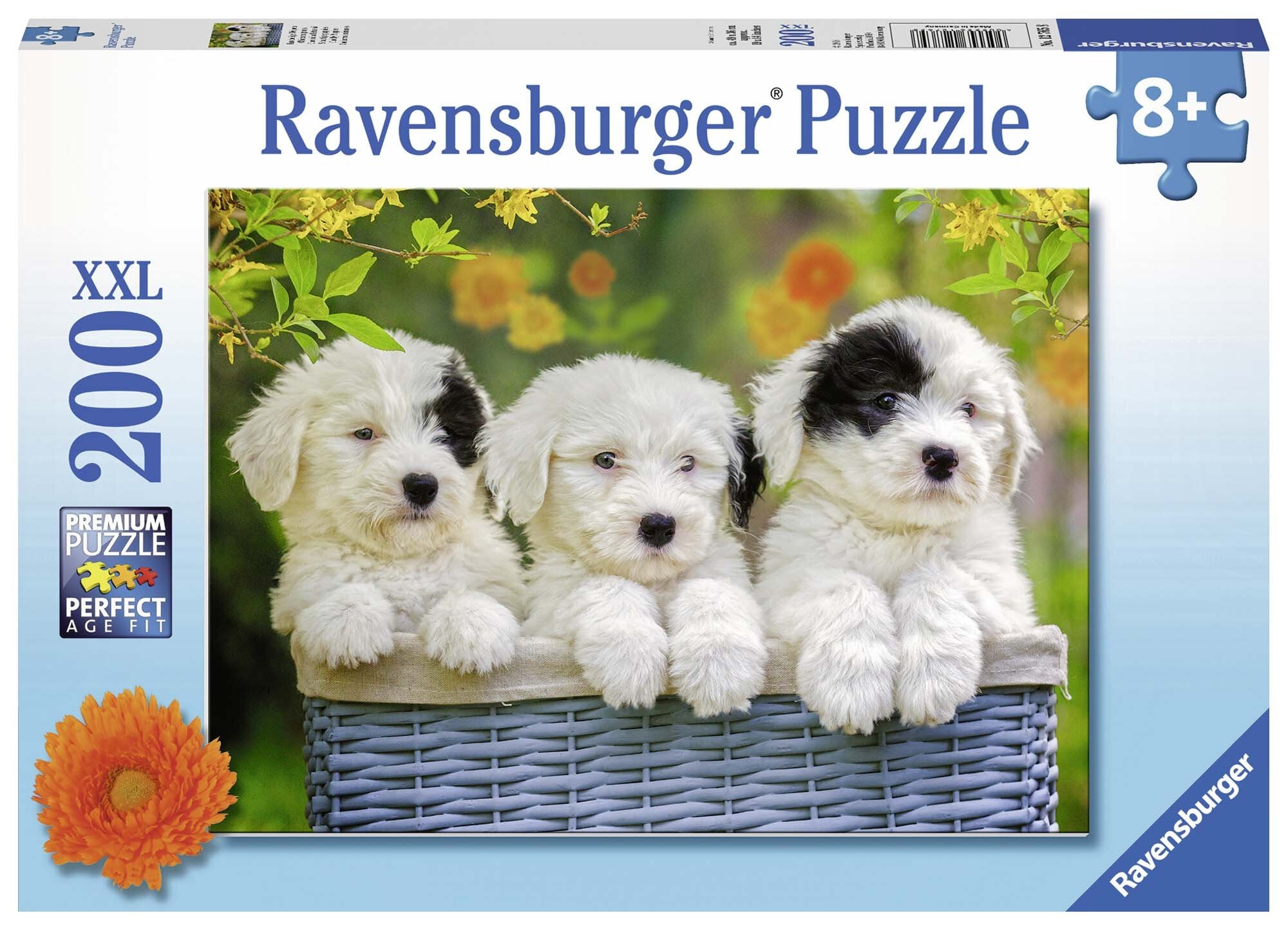 Ravensburger Palapeli, Cuddly Puppies 200 palaa XXL