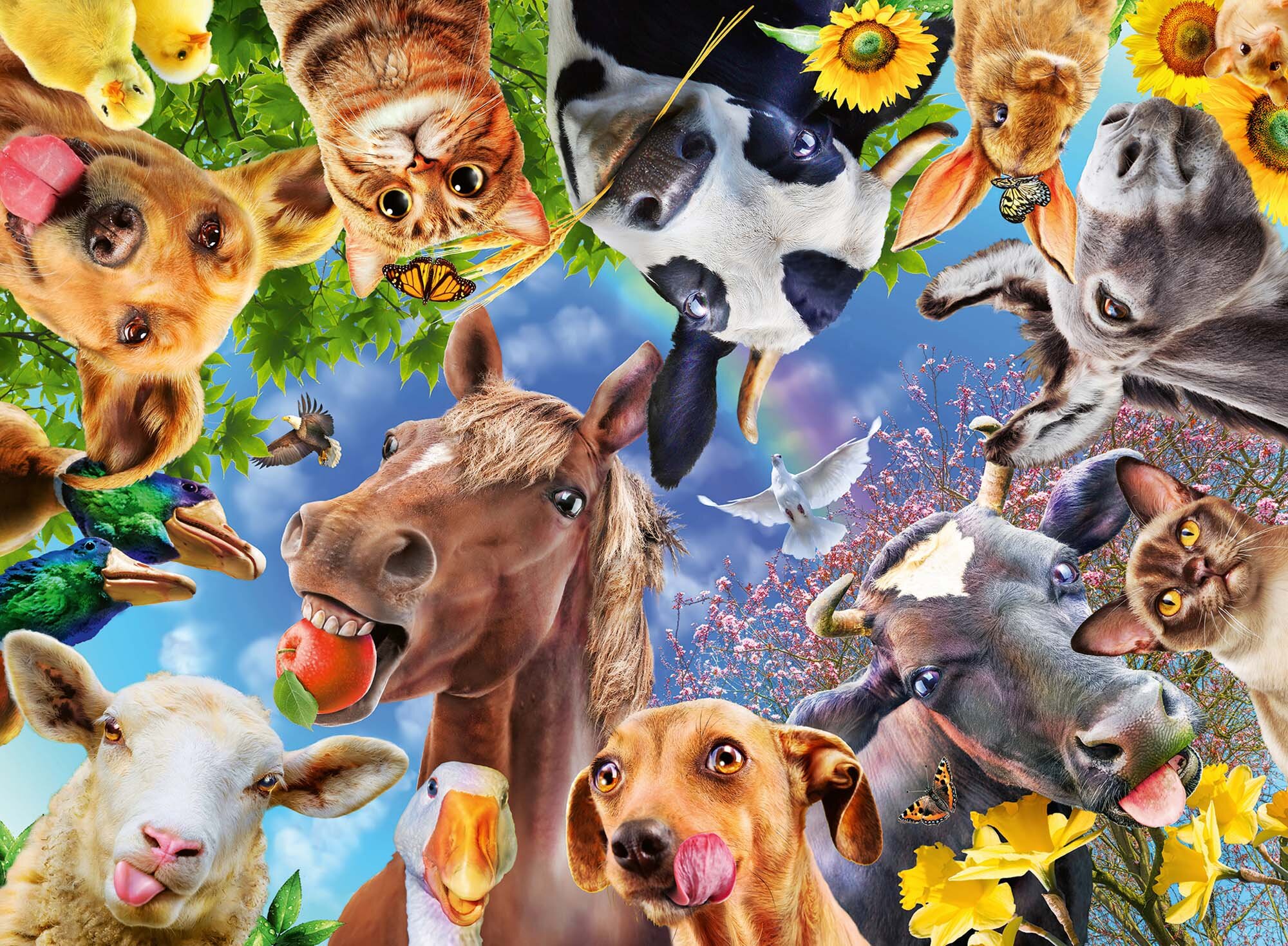 Ravensburger Palapeli, Funny Farmyard Friends 200 palaa XXL