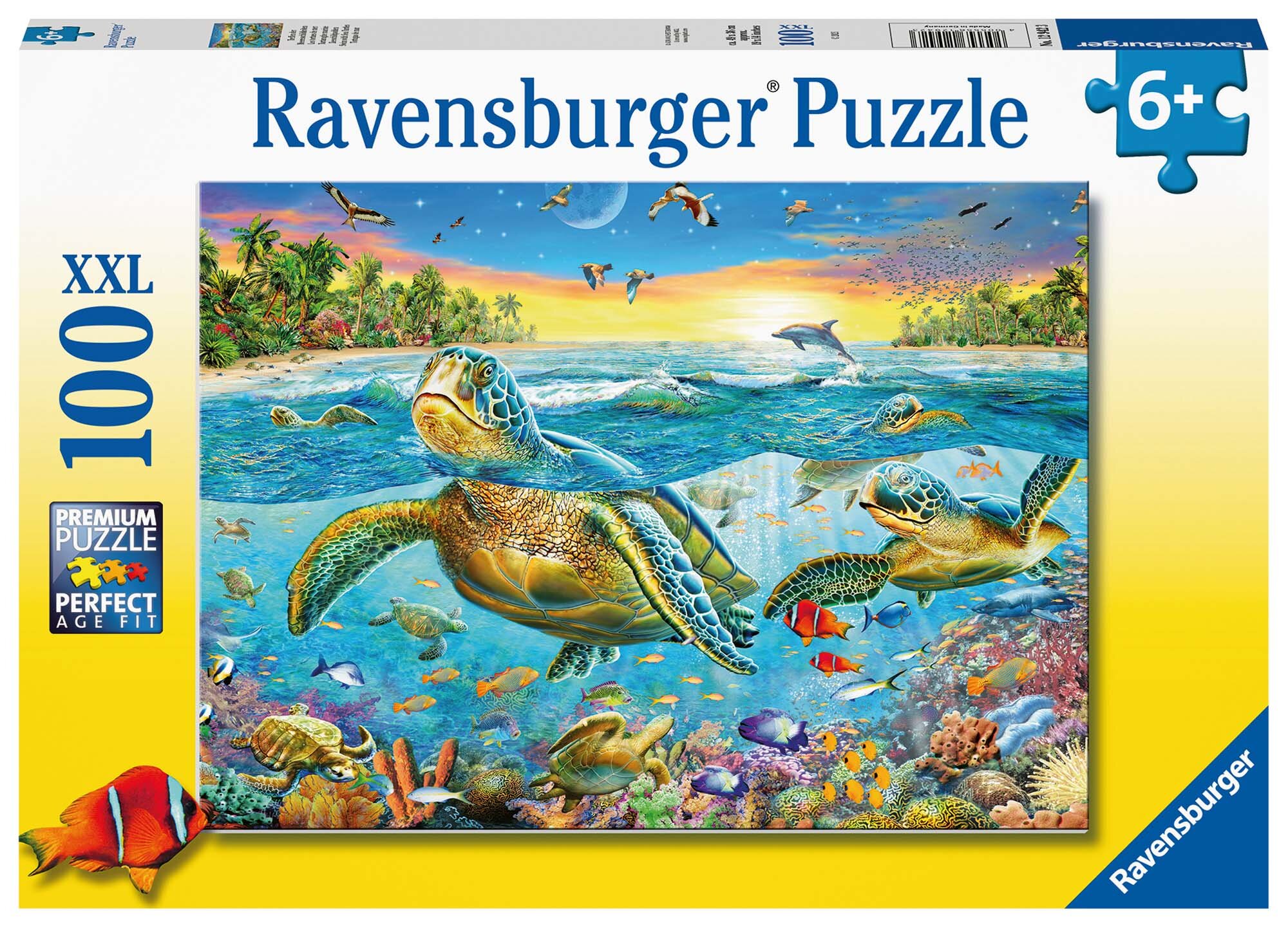 Ravensburger Palapeli, Swim with Sea Turtles 100 palaa XXL