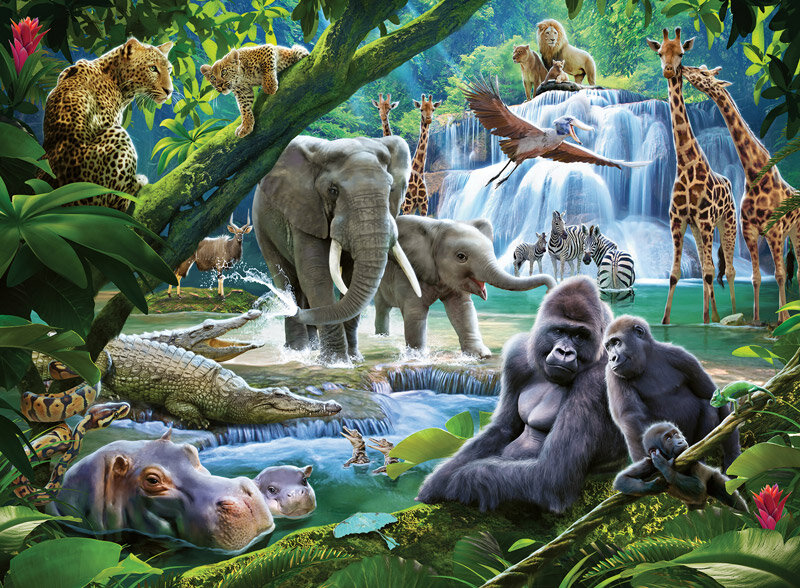 Ravensburger Palapeli, Jungle Families 100 palaa