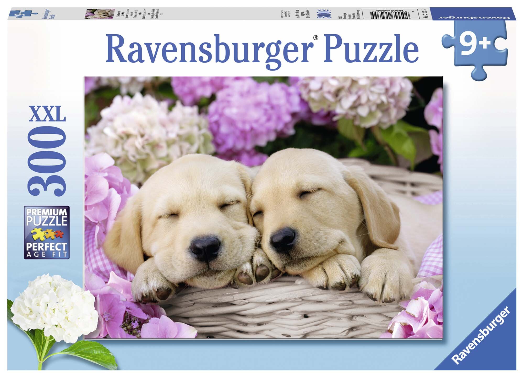 Ravensburger Palapeli, Sweet Dogs in a Basket 300 palaa XXL