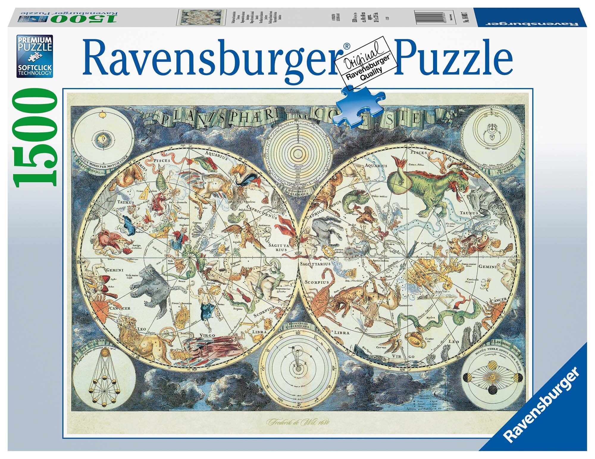 Ravensburger Palapeli, Worldmap of Fantastical Beasts 1500 palaa