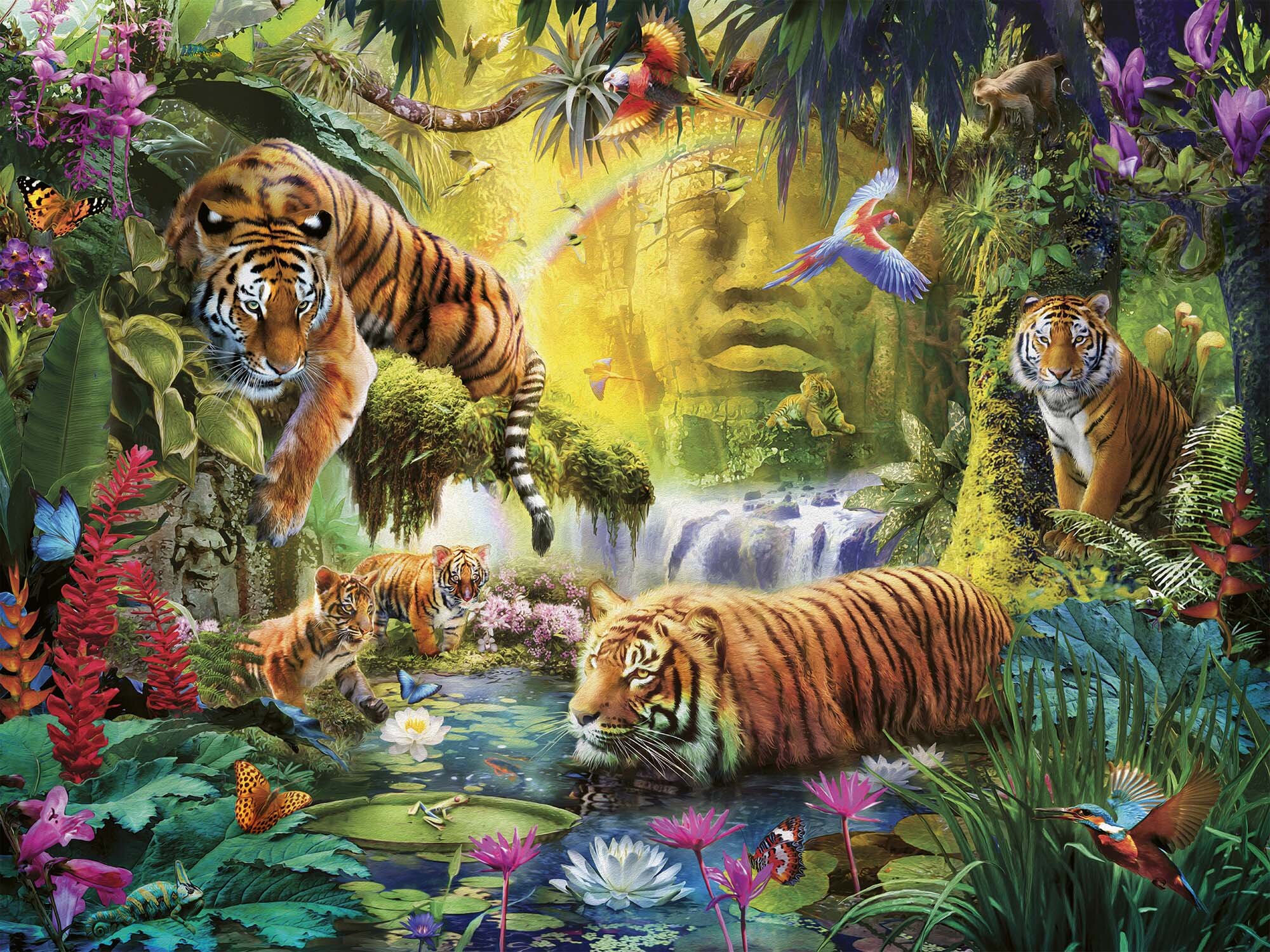 Ravensburger Palapeli, Tranquil Tigers 1500 palaa